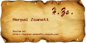 Herpai Zsanett névjegykártya